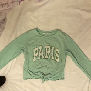 H&M long sleeved 8-10 girl’s shirt with PARIS on the shirt